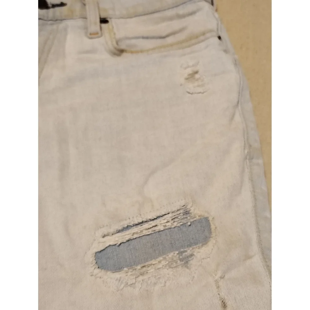 Hollister Epic Flex Skinny Denim Shorts Light Wash Distressed Mens 29 9 Inseam